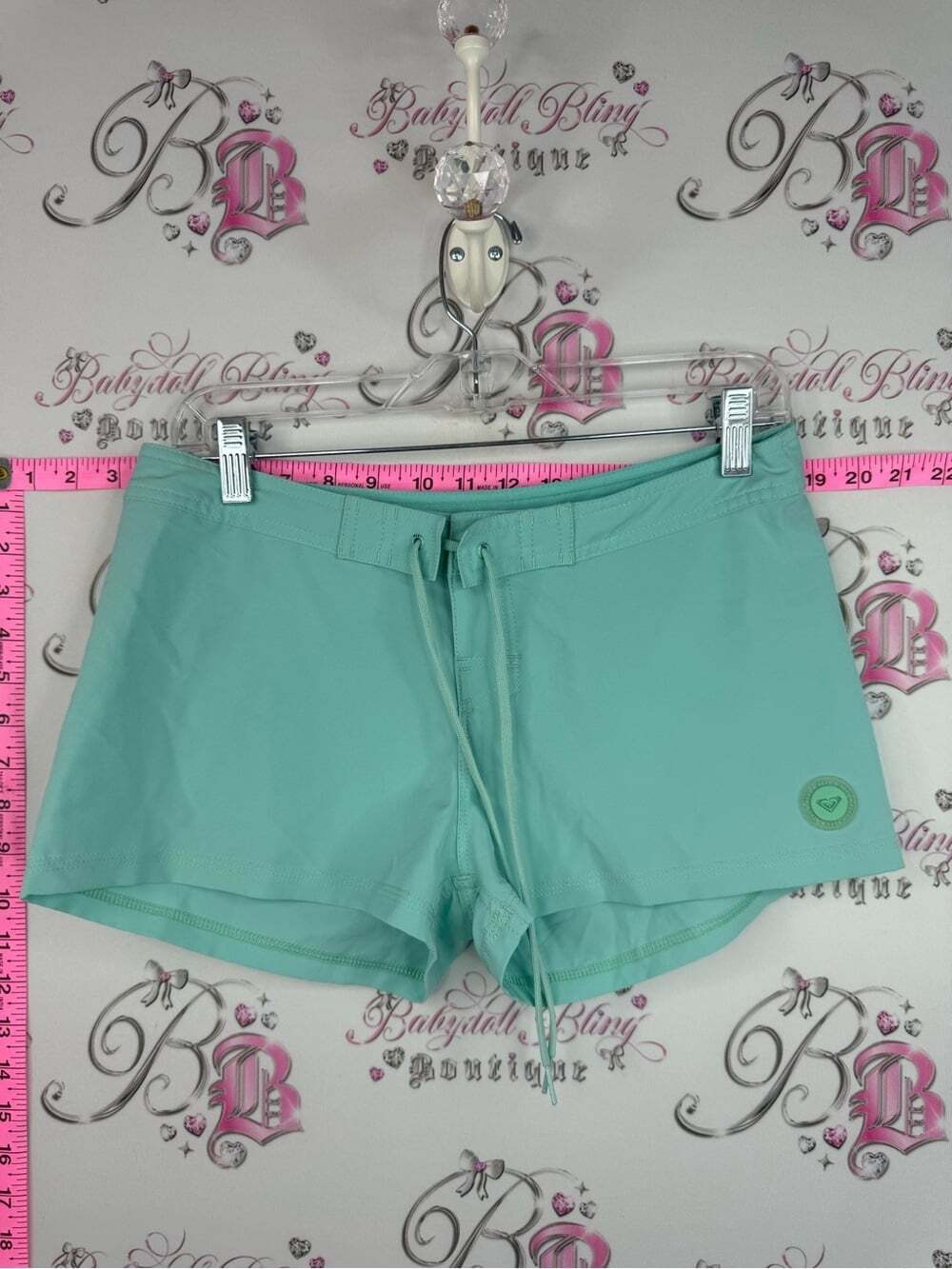 Roxy shorts swim pool y2k blue Mint Green Athletic Swim Shorts